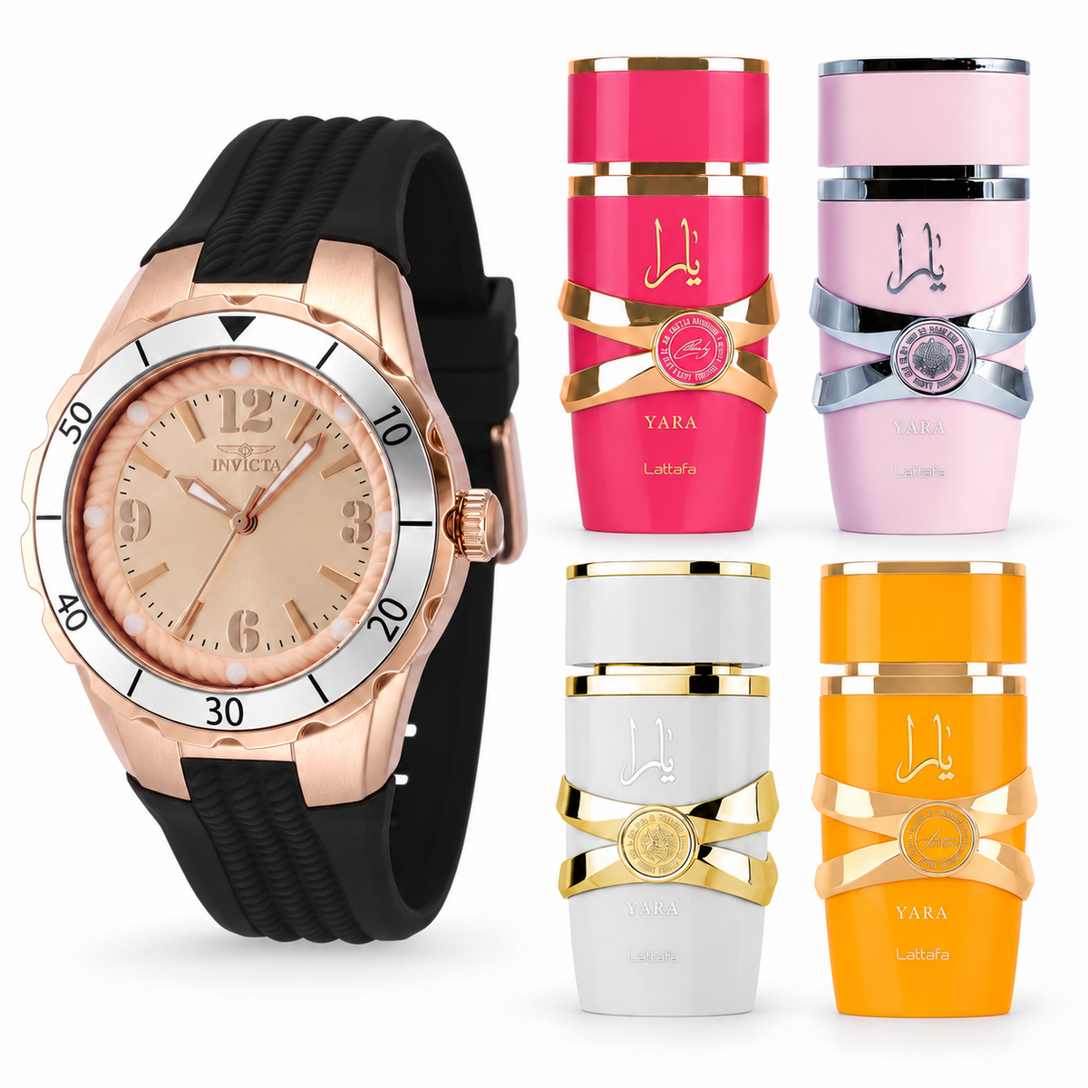 Set Invicta Angel 48854 Oro Rosado + Yara Collection Mini Set