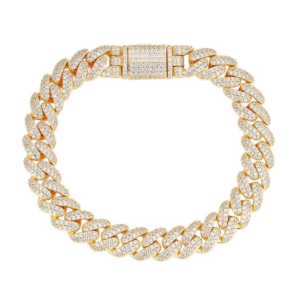 Pulsera Cubana Iced Clasica 10mm