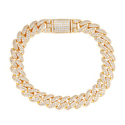 Pulsera Cubana Iced Clasica 10mm