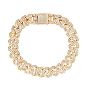 Pulsera Cubana Iced Clasica 12mm