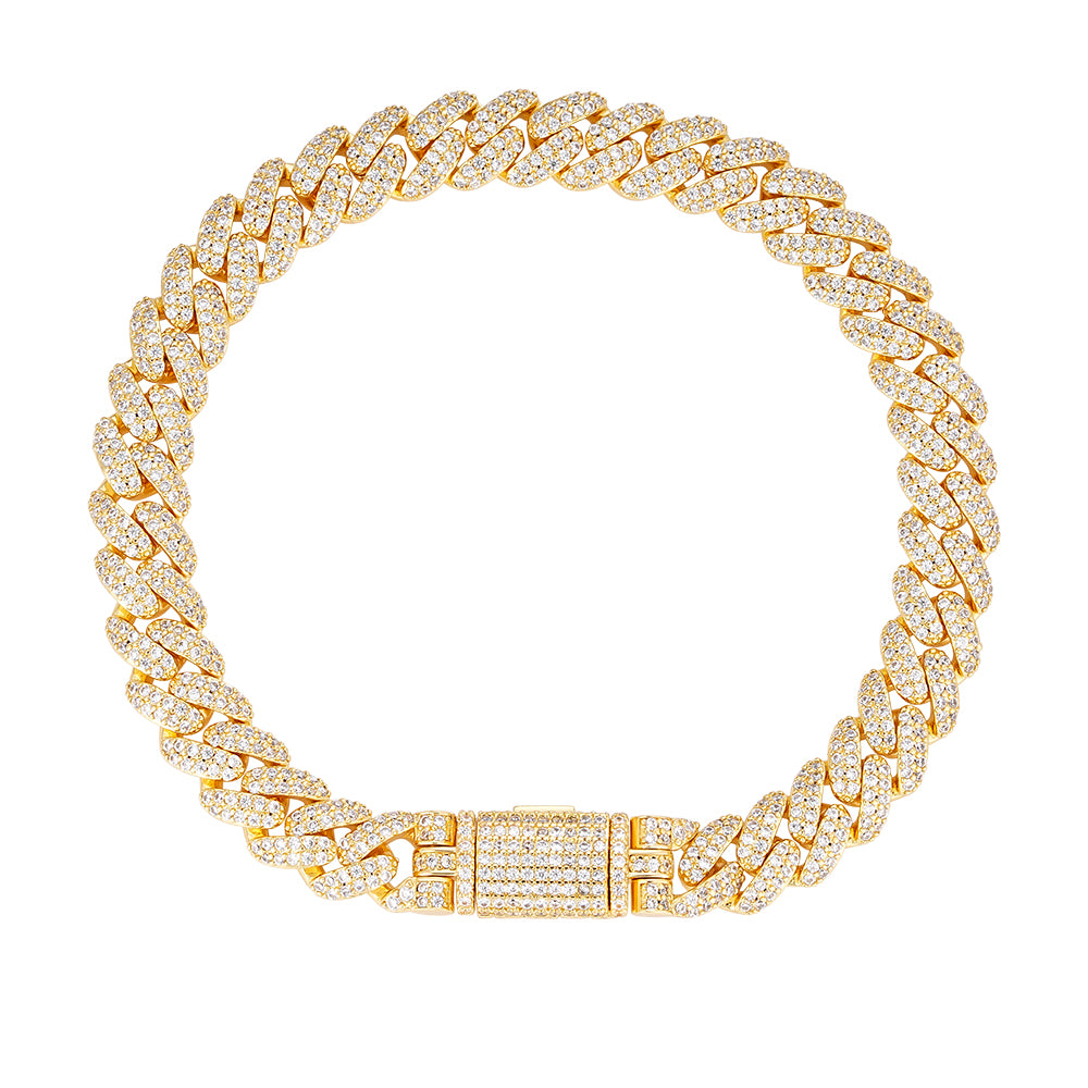 Pulsera Cubana Iced Clasica 8mm