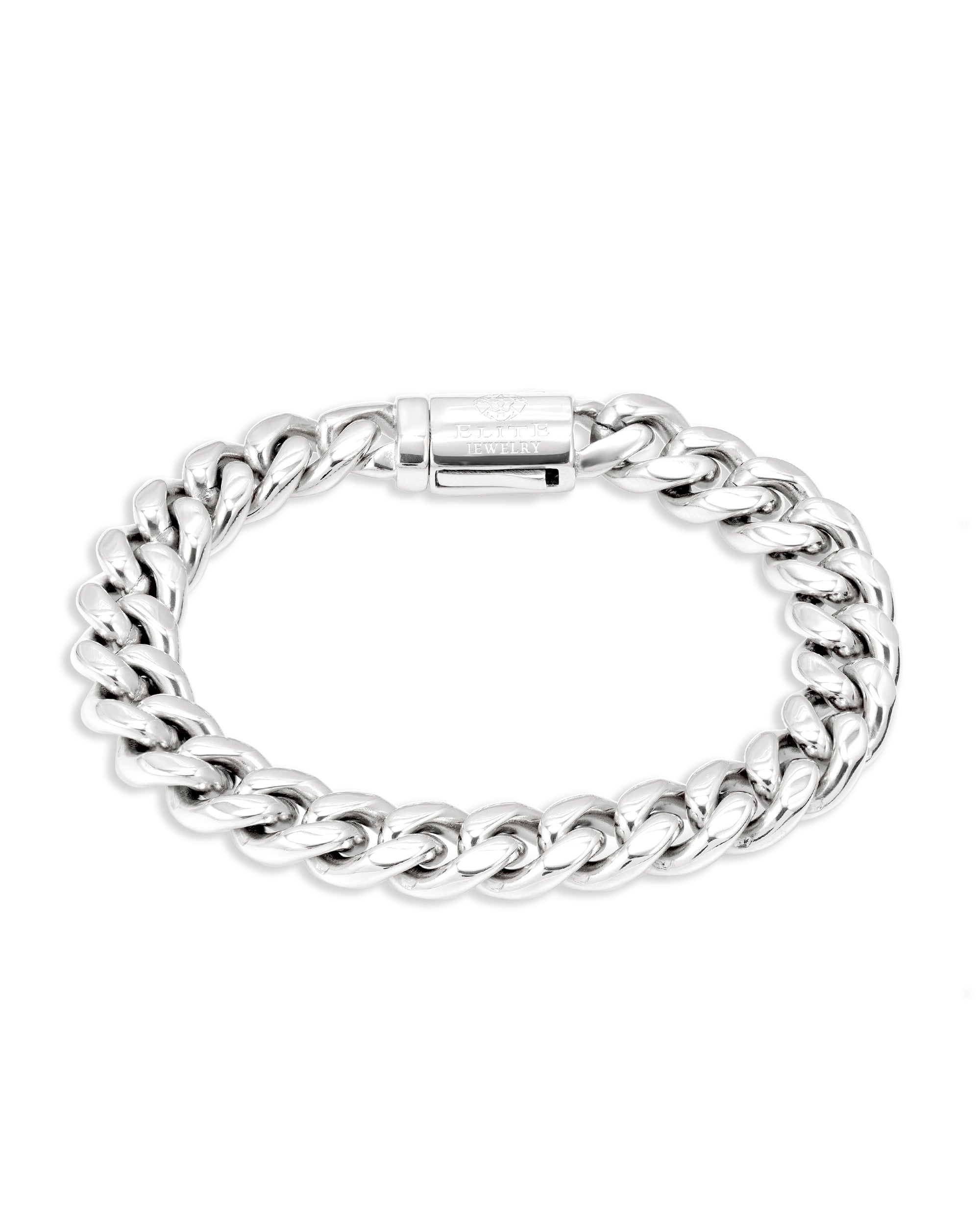 Pulsera Cubana 10mm Plata