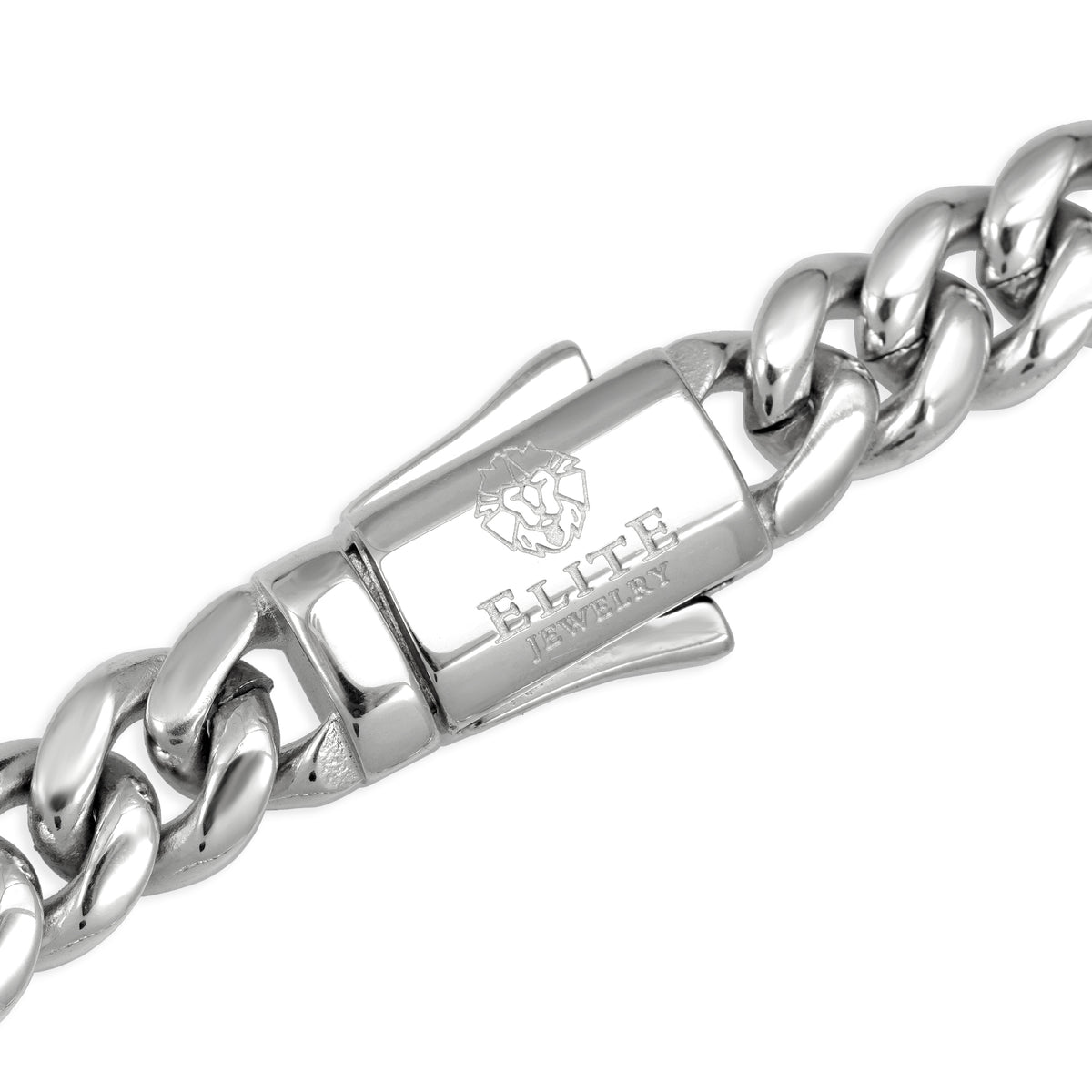 Pulsera Cubana 8mm Plata
