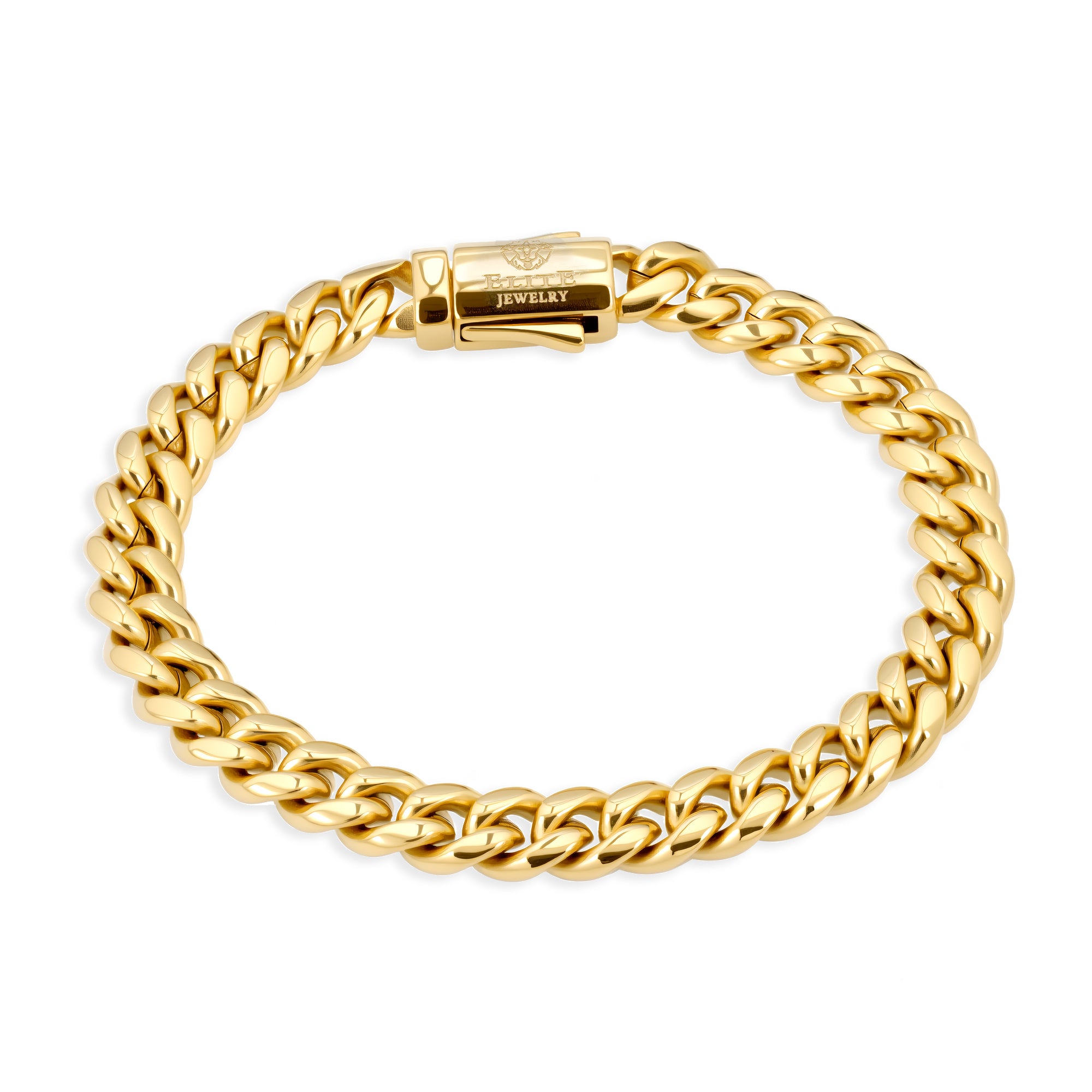 Oferta #125: Set Cubana 8mm Dorado + Pulsera