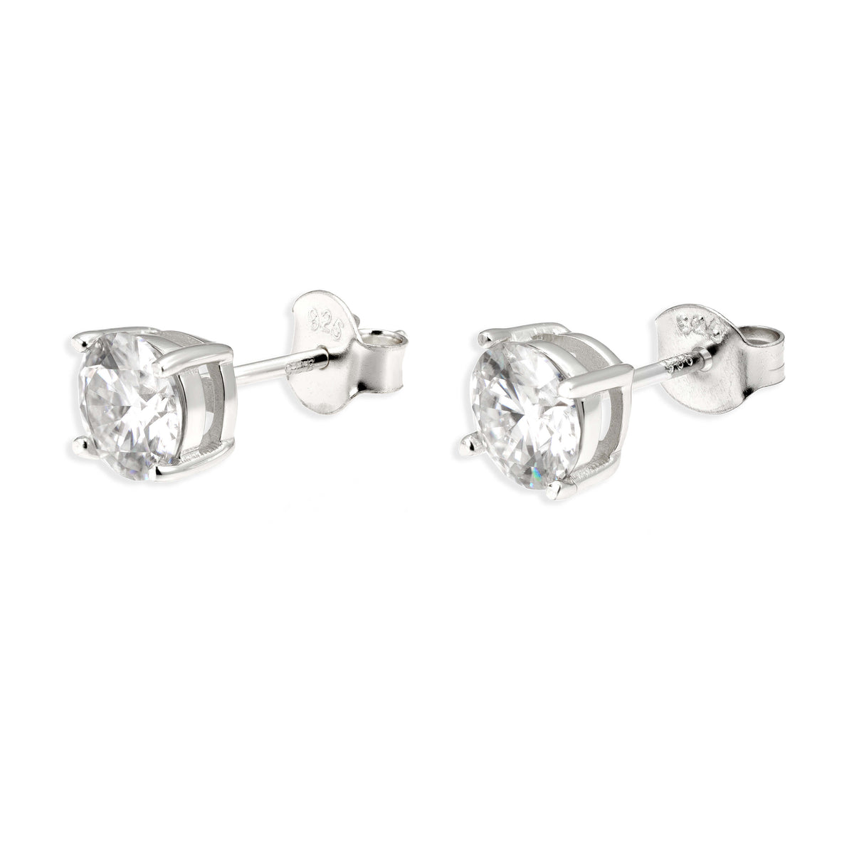 Pantallas Dormilonas 6mm - 100% Moissanite (Plata)