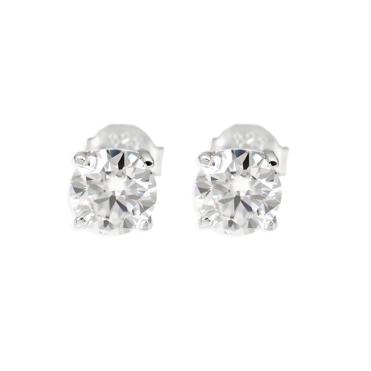 Pantallas Dormilonas 6mm - 100% Moissanite (Plata)
