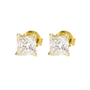 Dormilonas Cuadradas - 100% Moissanite (Dorado)