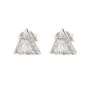 Pantallas Triangulares 7mm - 100% Moissanite (Plata)
