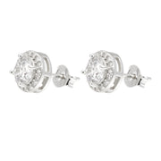 Pantallas Redondas 9mm - 100% Moissanite (Plata)