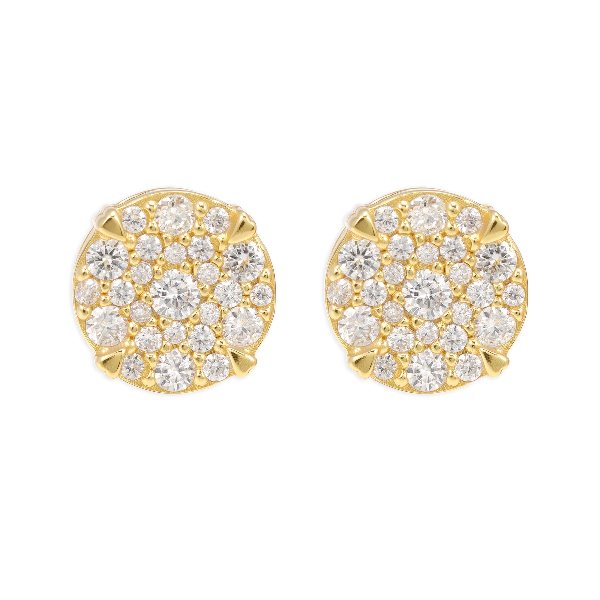 Pantallas Corona Real (8mm) - 100% Moissanite (Dorado)