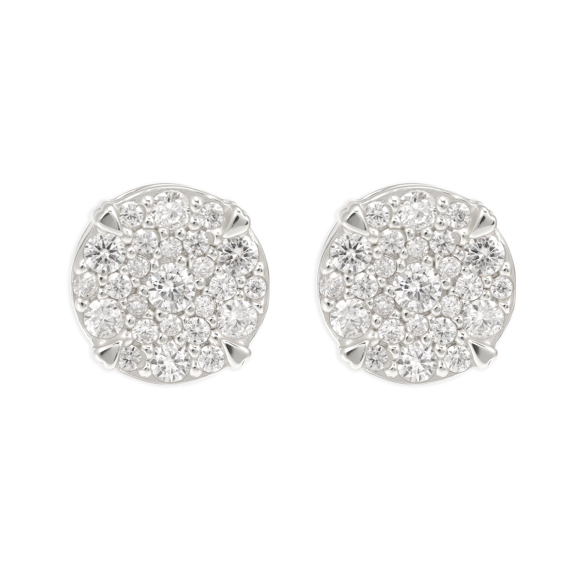 Pantallas Corona Real (8mm) - 100% Moissanite (Plata)
