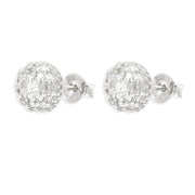 Pantallas Halo Baguette - 100% Moissanite (Plata)