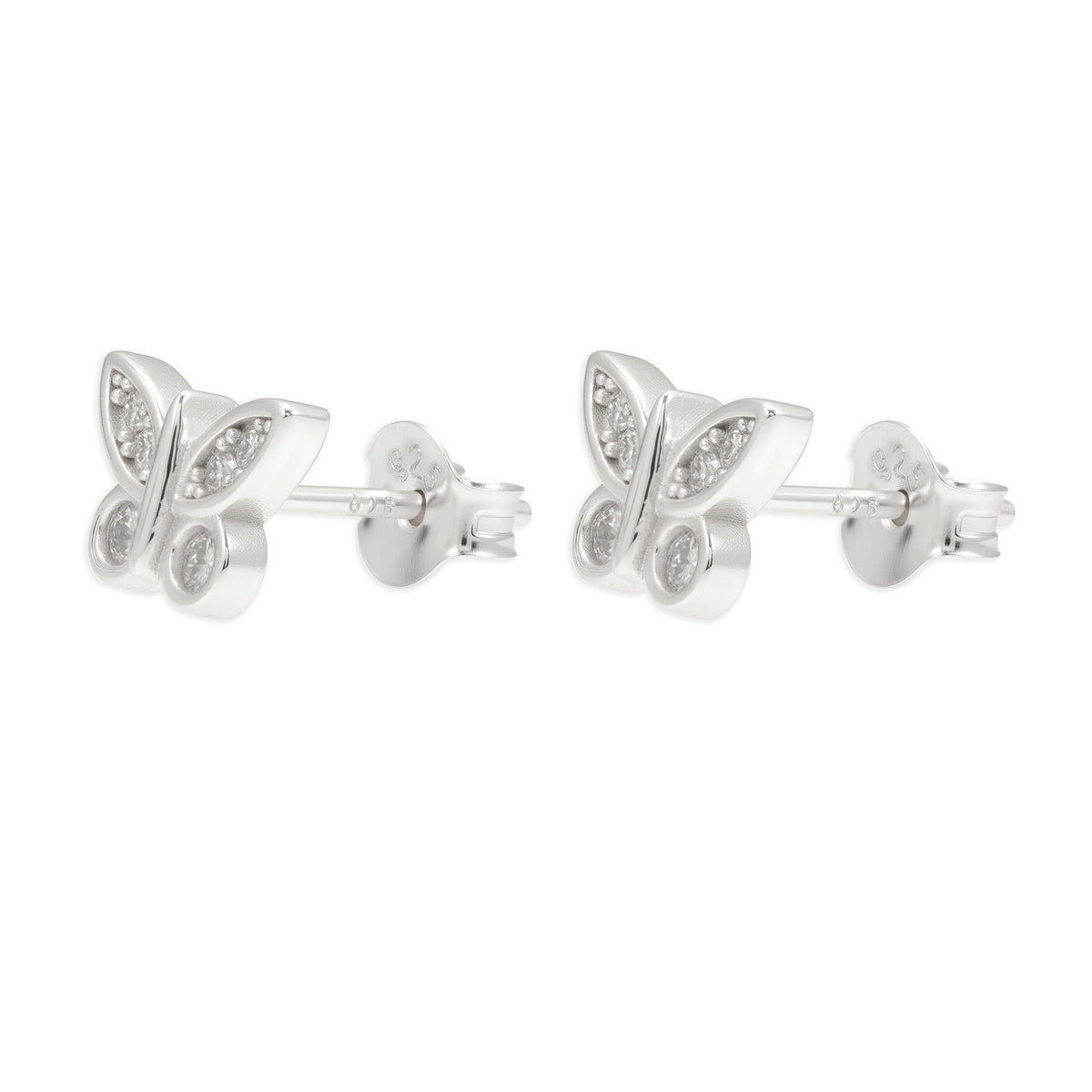 Pantallas de Mariposa - 100% Moissanite (Plata)