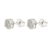 Pantallas Corona Real (6mm) - 100% Moissanite (Plata)