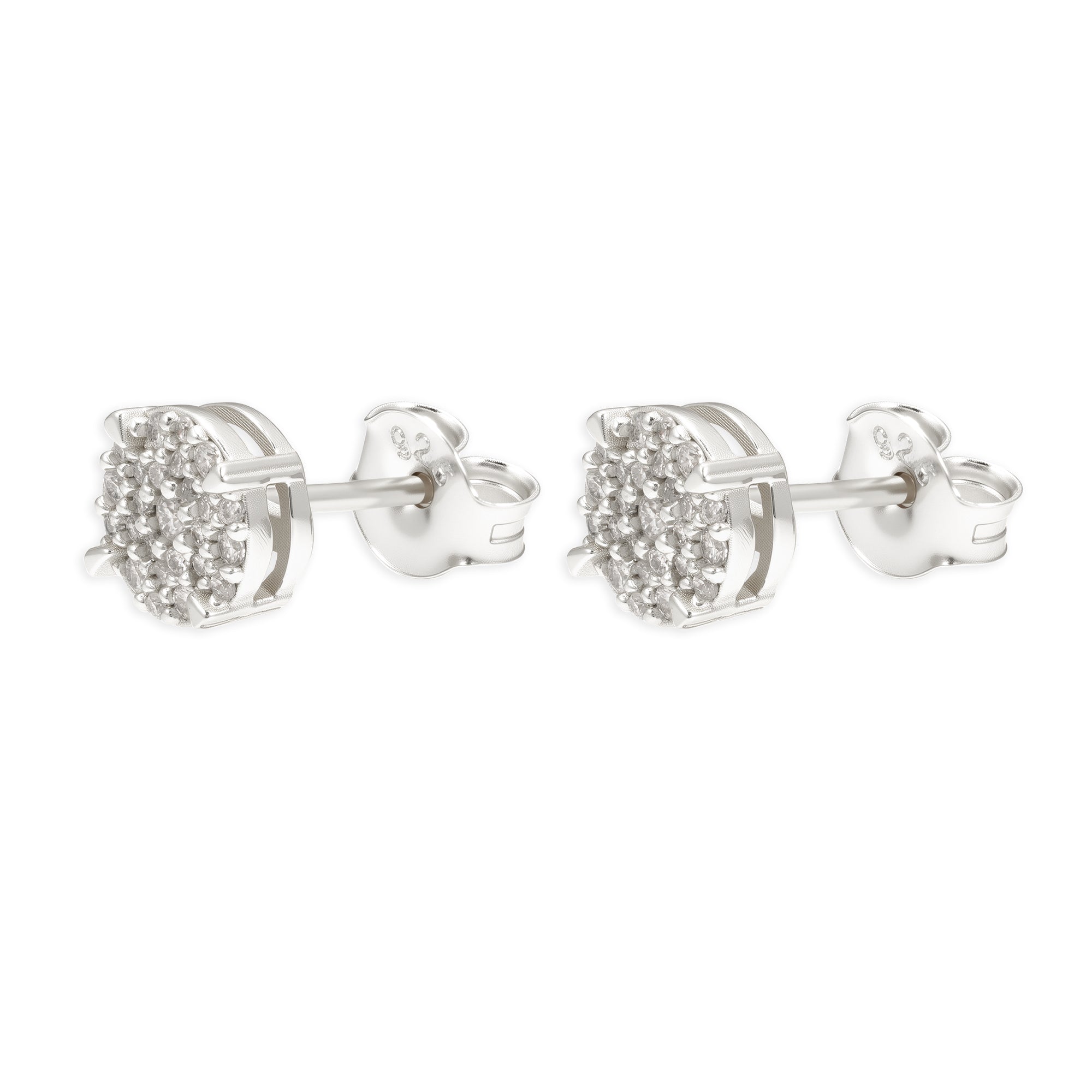 Pantallas Corona Real (6mm) - 100% Moissanite (Plata)