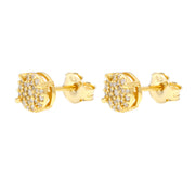 Pantallas Corona Real (6mm) - 100% Moissanite (Dorado)
