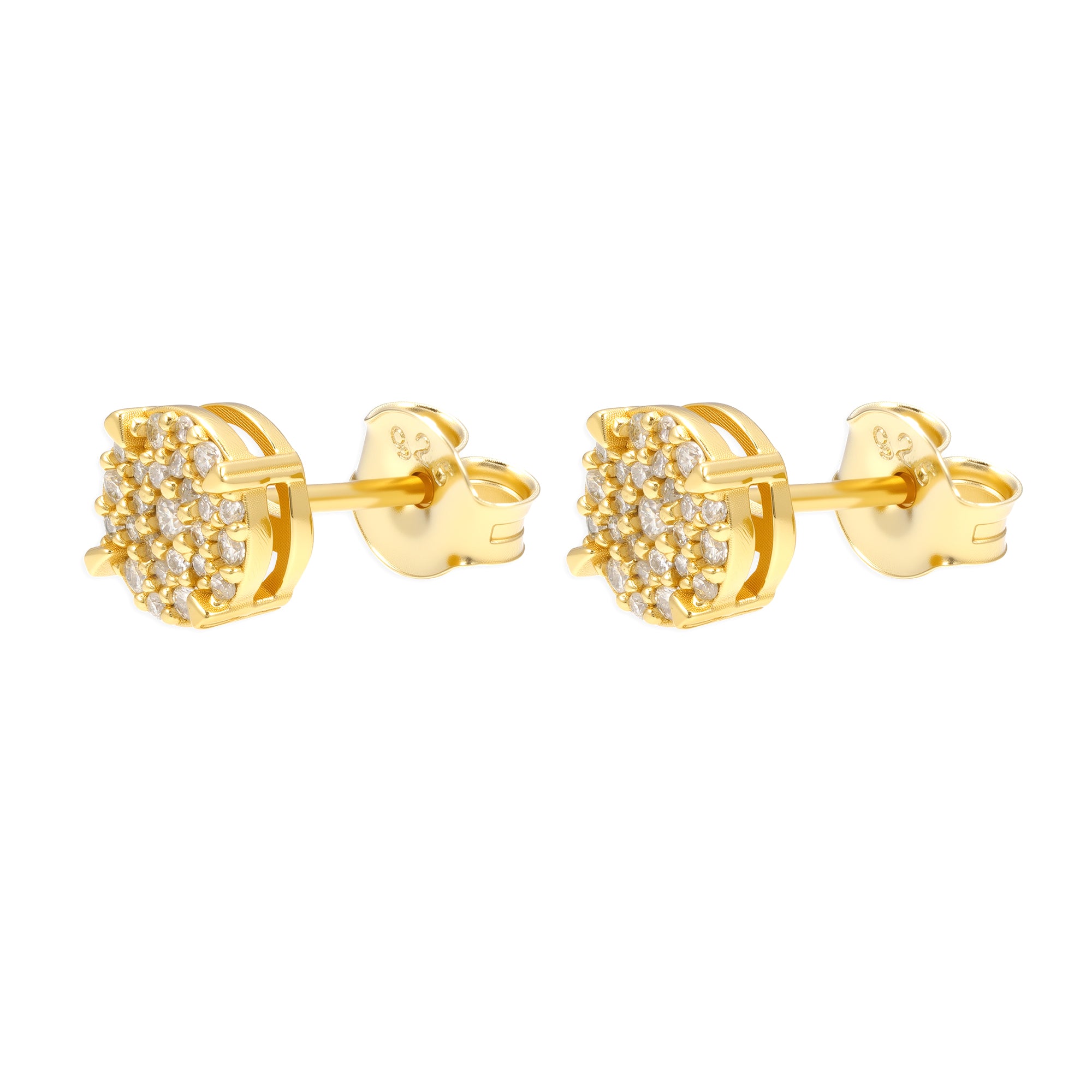 Pantallas Corona Real (6mm) - 100% Moissanite (Dorado)