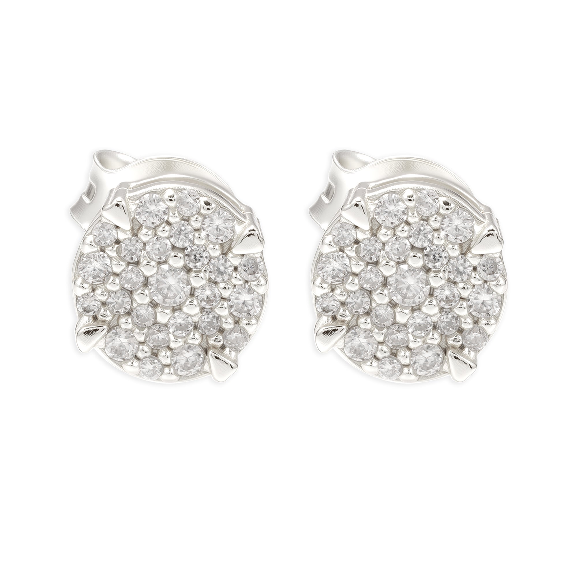 Pantallas Corona Real (6mm) - 100% Moissanite (Plata)