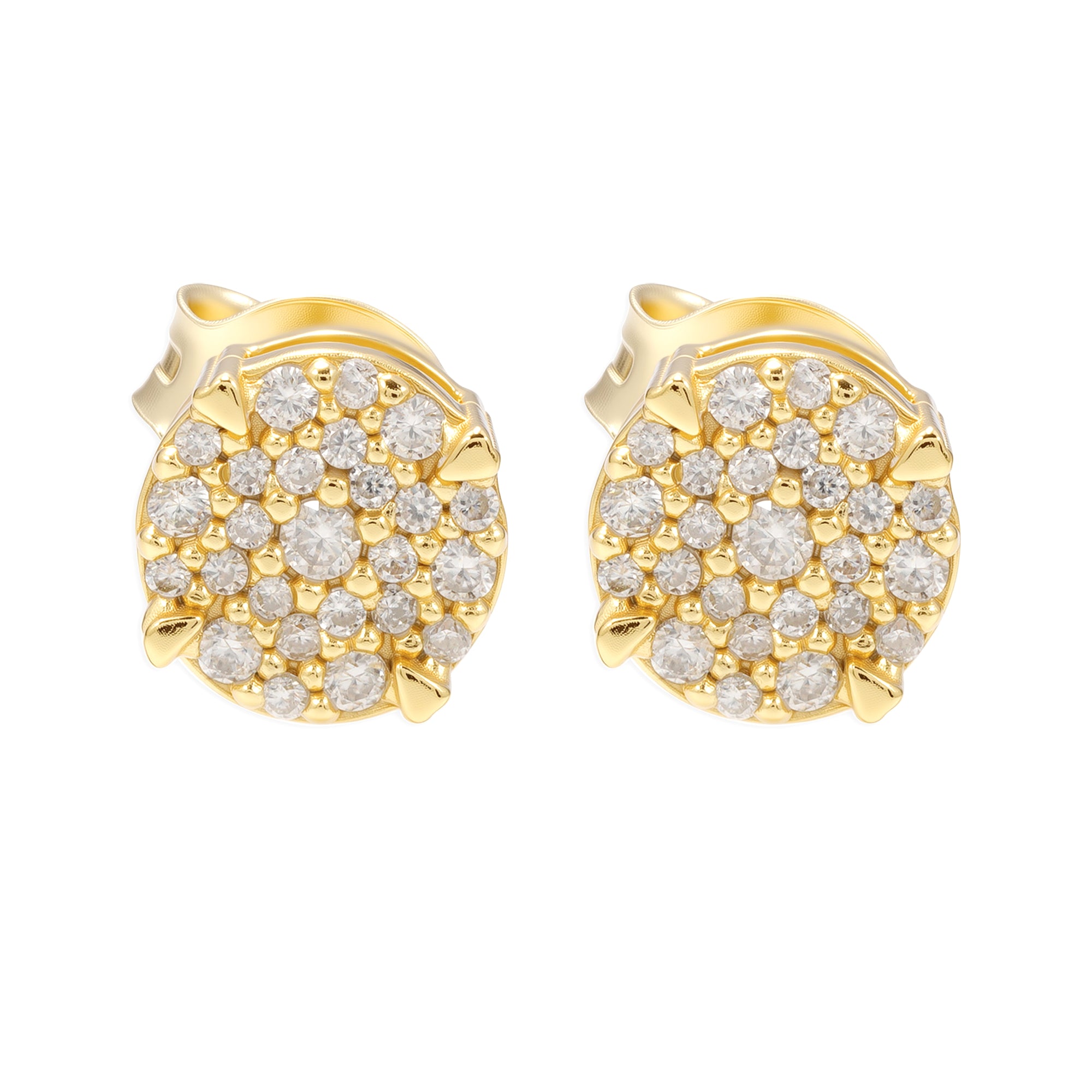 Pantallas Corona Real (6mm) - 100% Moissanite (Dorado)