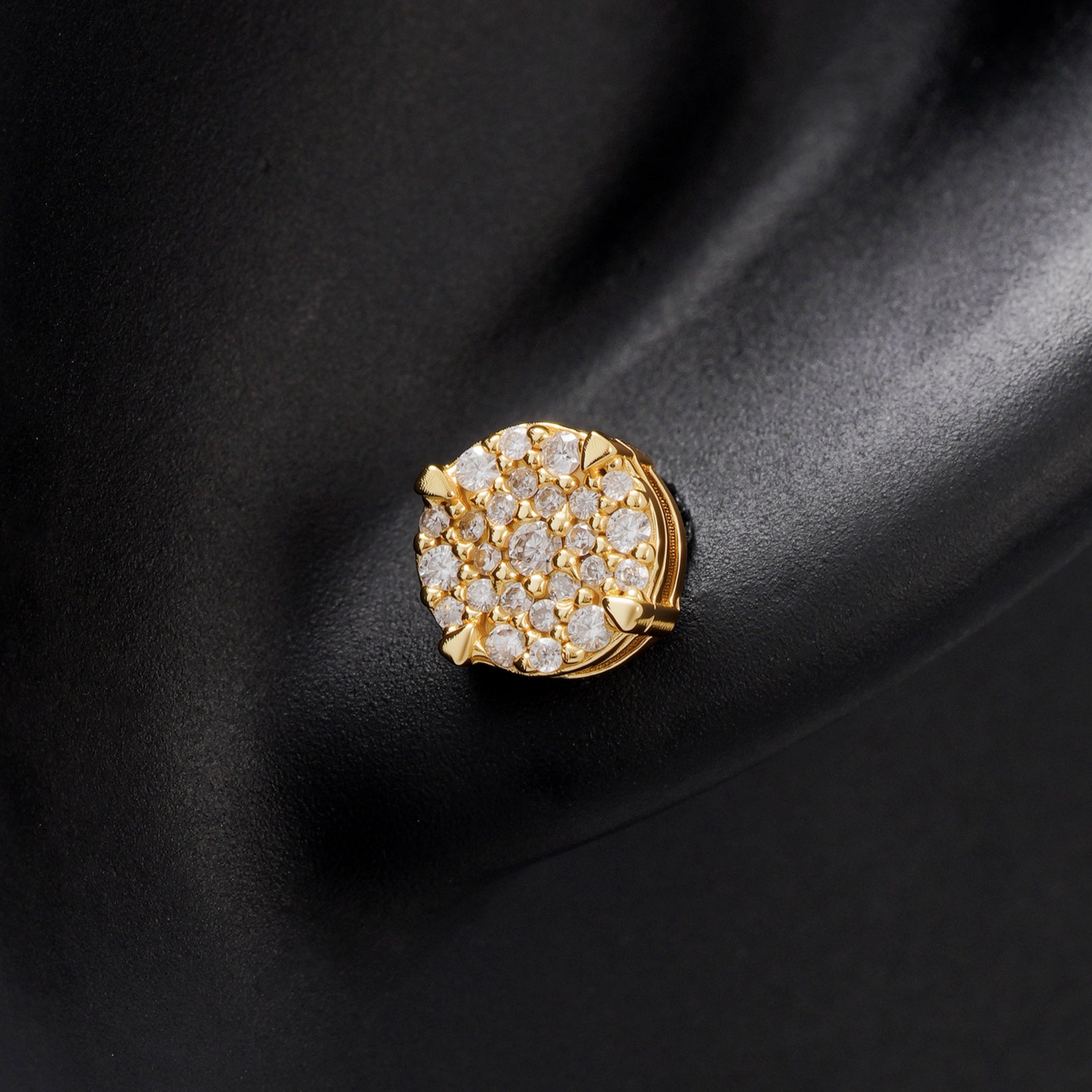 Pantallas Corona Real (8mm) - 100% Moissanite (Dorado)