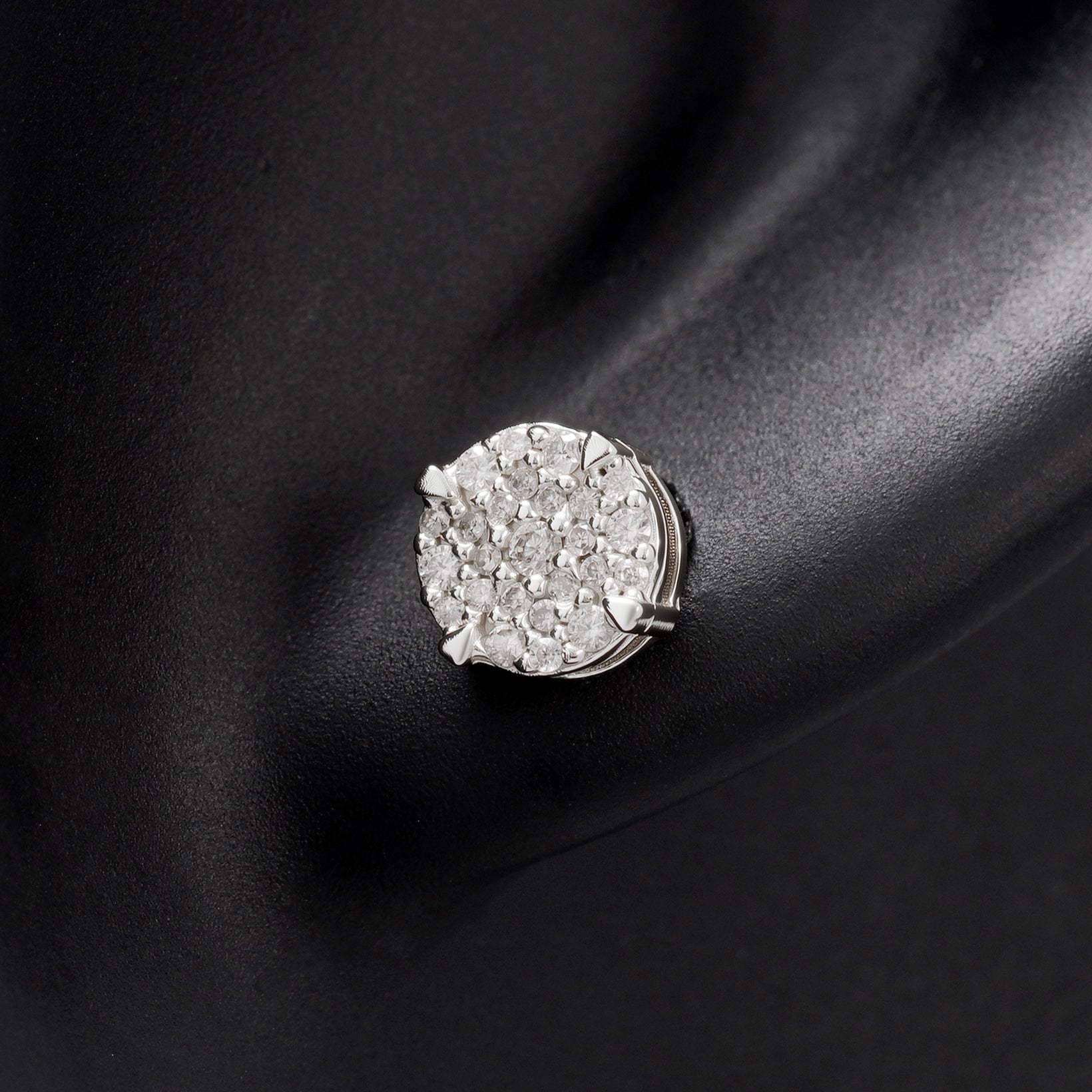 Pantallas Corona Real (8mm) - 100% Moissanite (Plata)