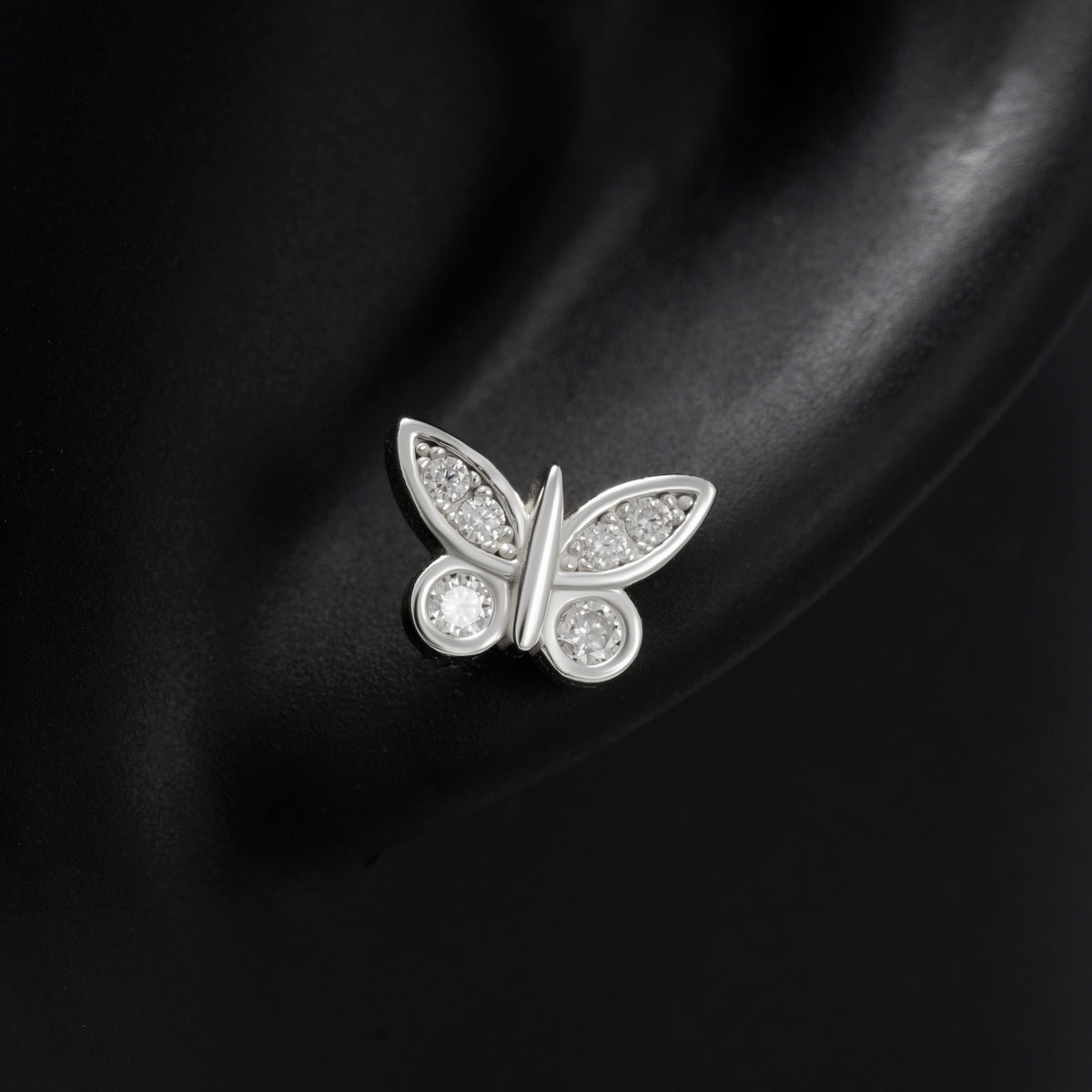 Pantallas de Mariposa - 100% Moissanite (Plata)