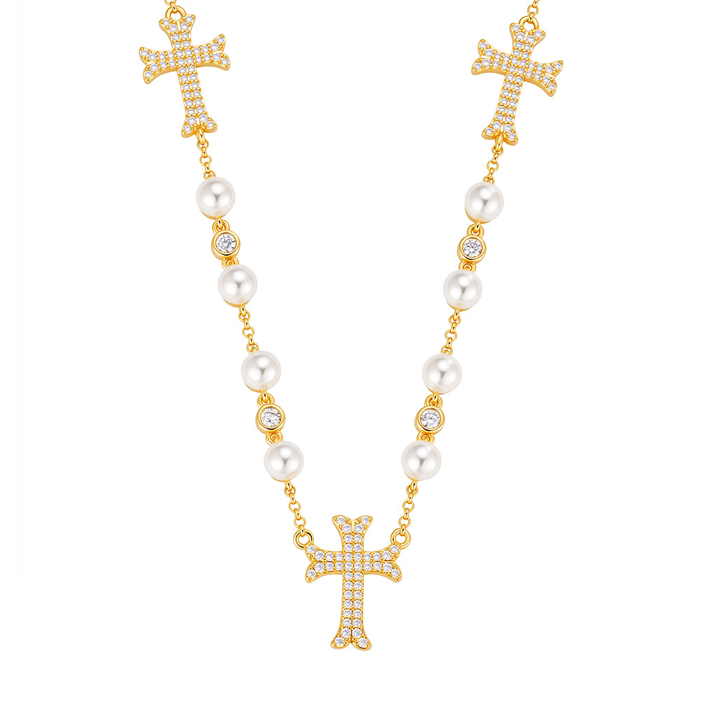 Elite Jewelry | Cadena Rosario Perla — fotografía 1