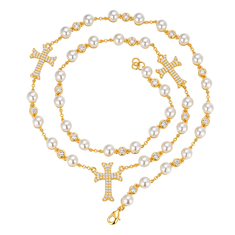 Elite Jewelry | Cadena Rosario Perla — fotografía 2