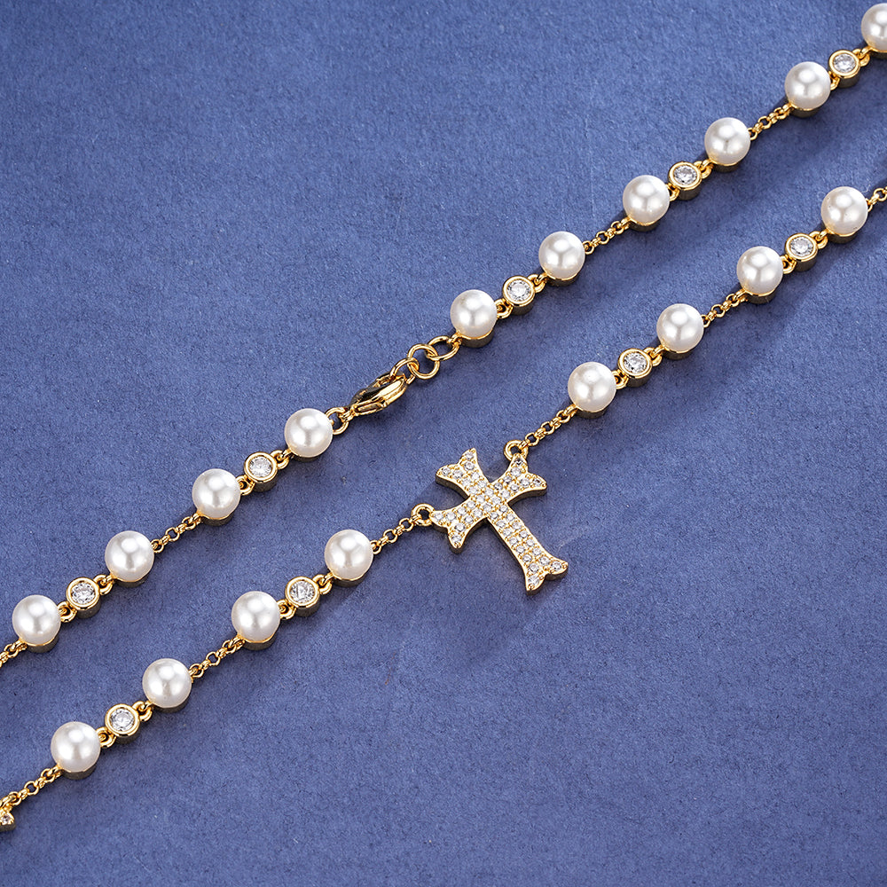 Elite Jewelry | Cadena Rosario Perla — fotografía 4