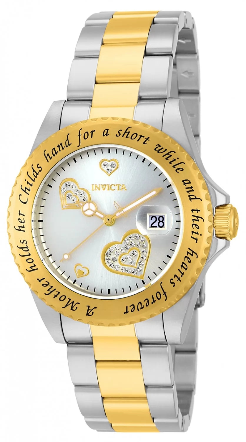 Elite Jewelry | Invicta Women's 14730 Angel Quartz 3 Hand Silver Dial Watch