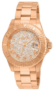 Elite Jewelry | Invicta Women's 22708 Angel Quartz 3 Hand Rose Gold Dial Watch