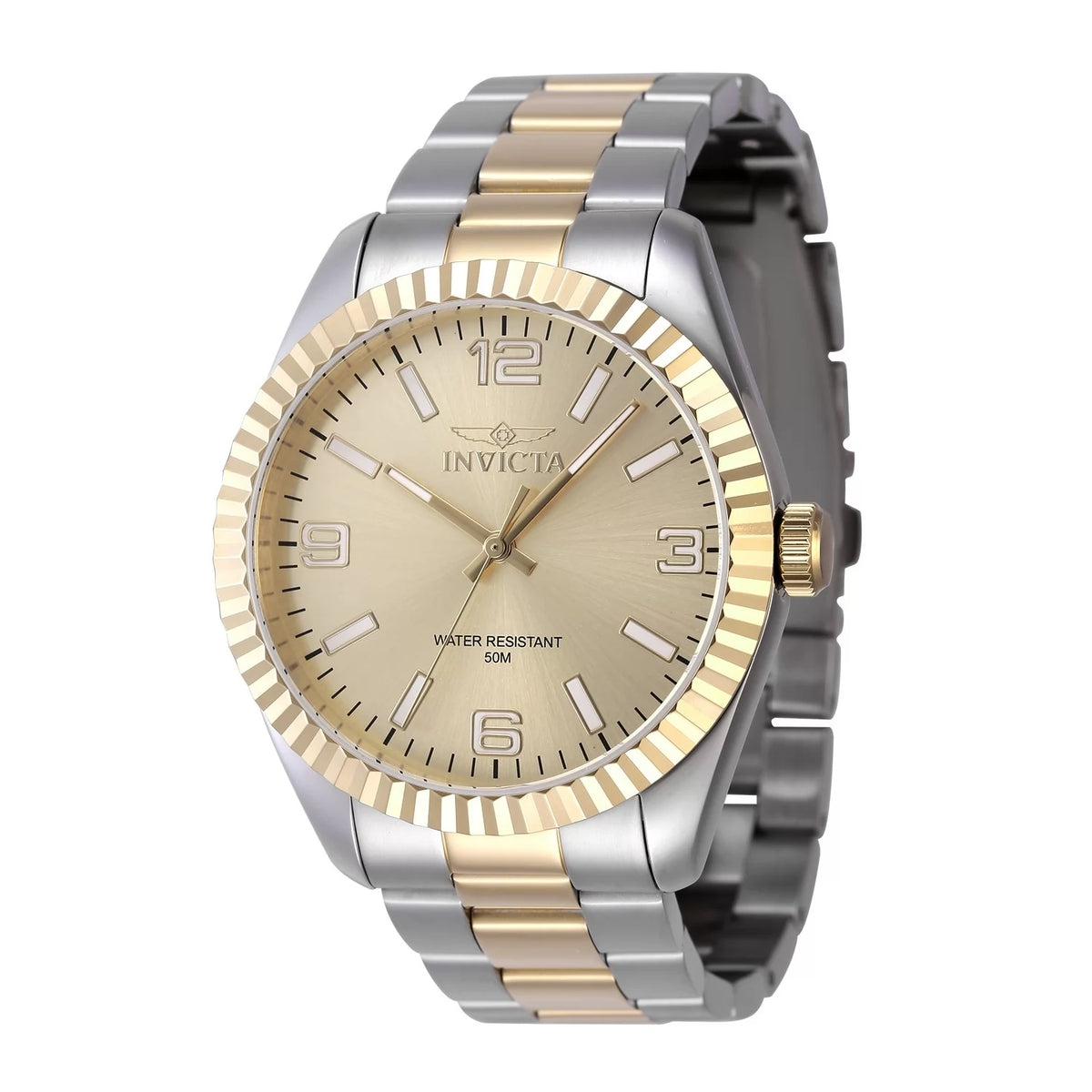 Elite Jewelry | Invicta Men's 47457 Specialty Quartz 3 Hand Gold Dial Watch