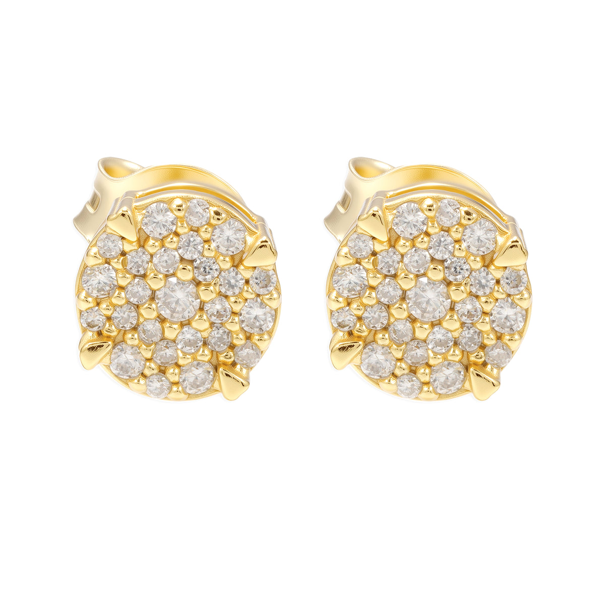 Elite Jewelry | Pantallas Corona Real (6mm) - 100% Moissanite (Dorado) — fotografía 2