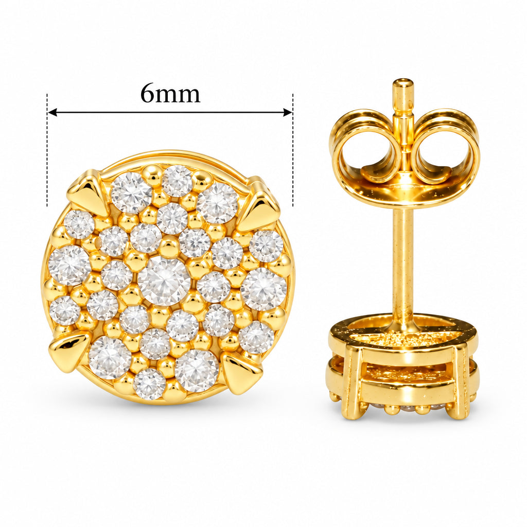 Elite Jewelry | Pantallas Corona Real (6mm) - 100% Moissanite (Dorado) — guía de tamaño