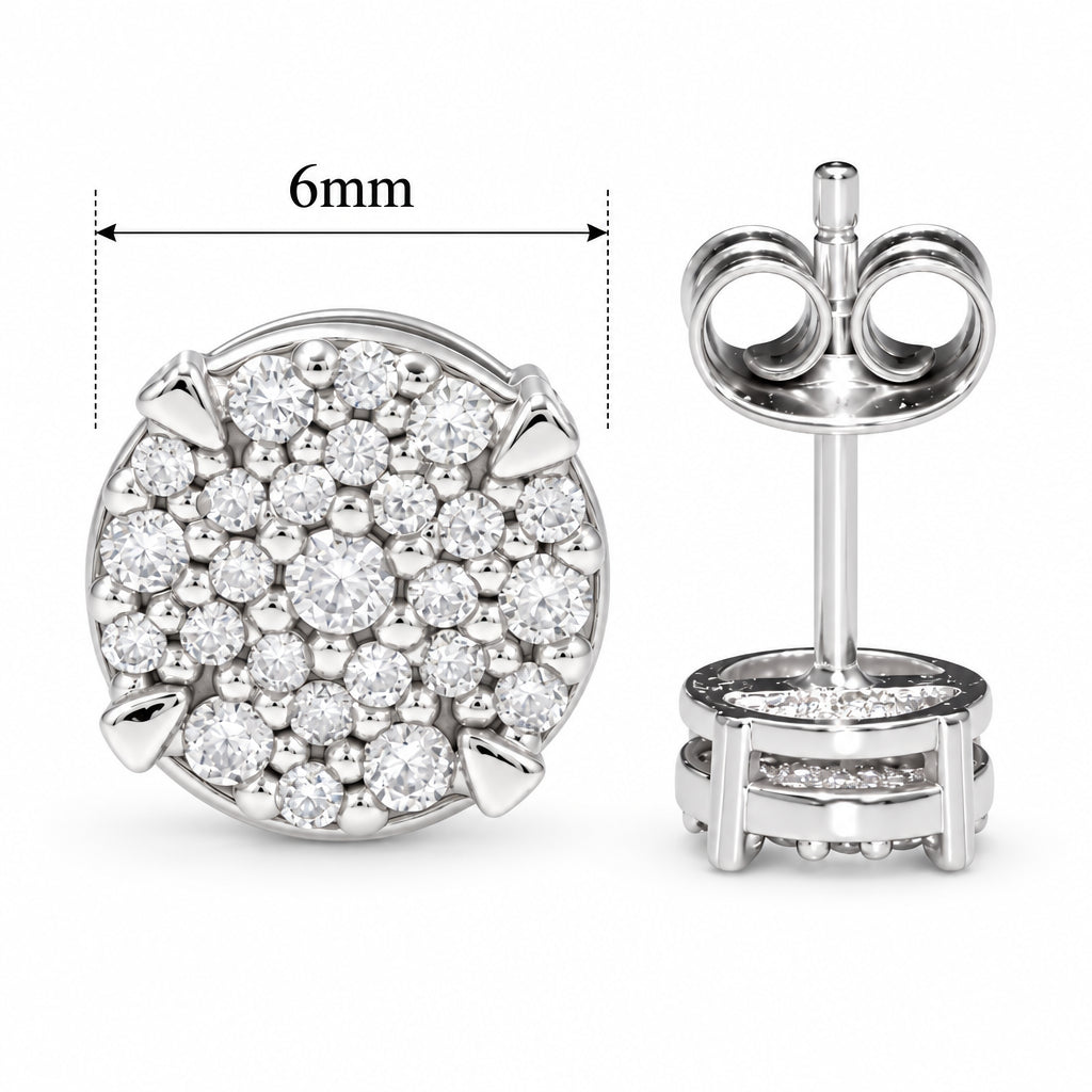 Elite Jewelry | Pantallas Corona Real (6mm) - 100% Moissanite (Plata) — guía de tamaño