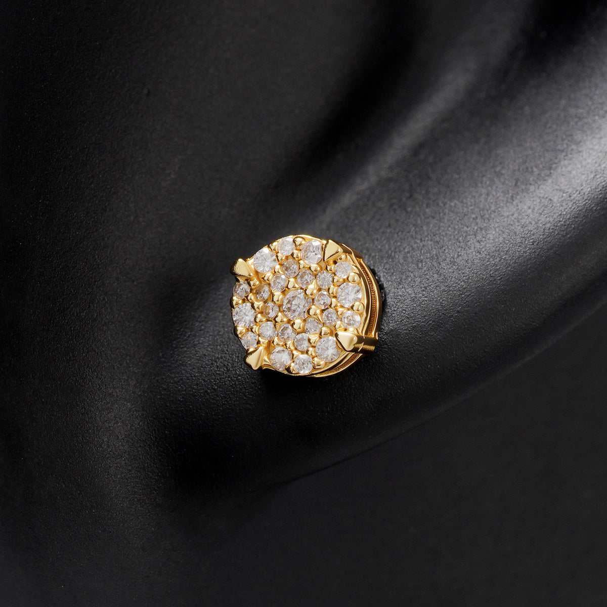 Elite Jewelry | Pantallas Corona Real (8mm) - 100% Moissanite (Dorado) — fotografía 3