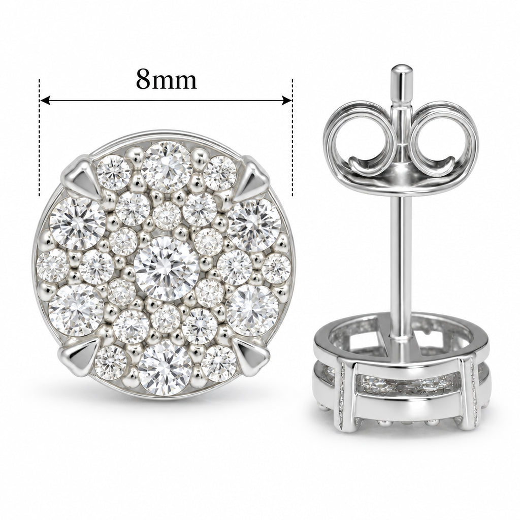 Elite Jewelry | Pantallas Corona Real (8mm) - 100% Moissanite (Plata) — guía de tamaño