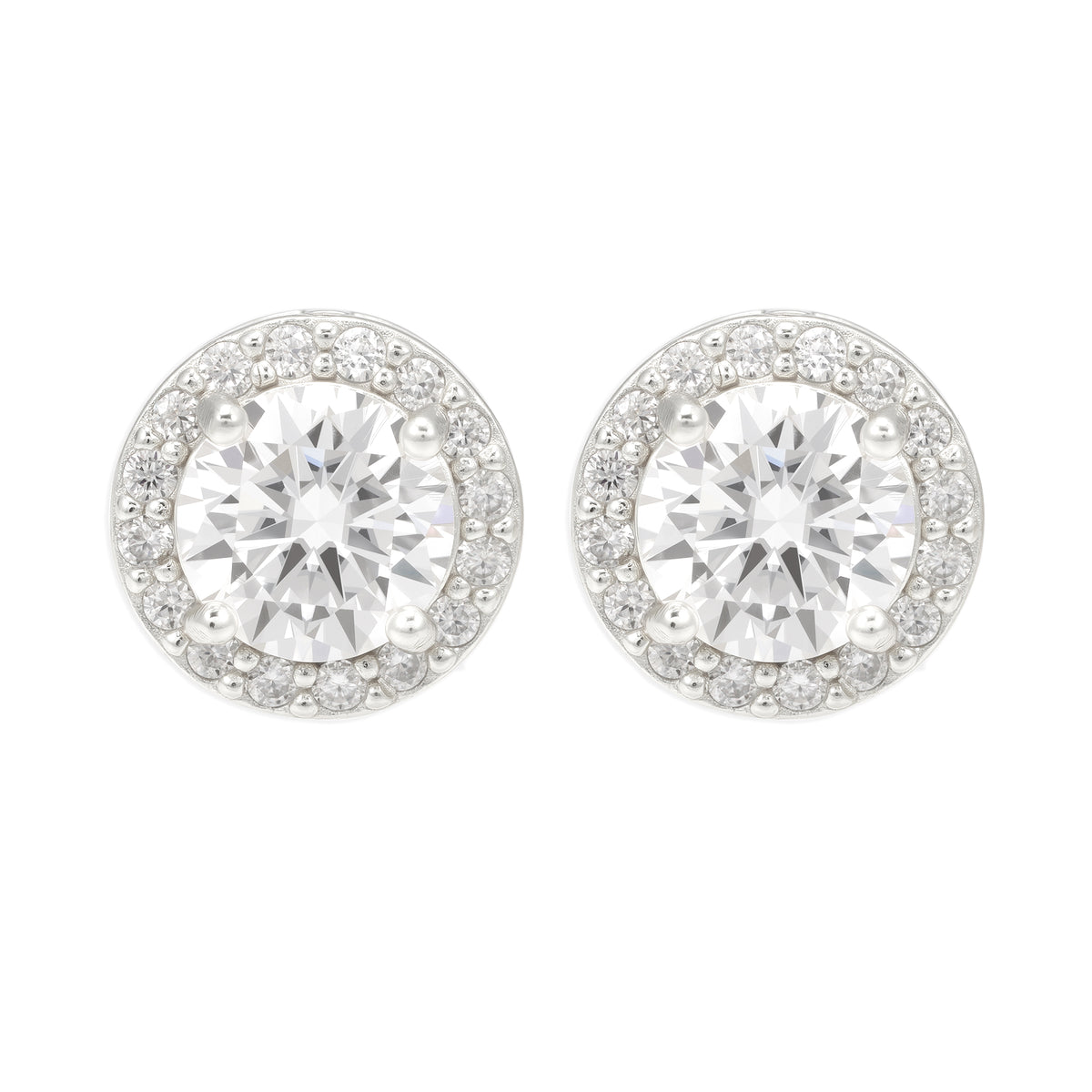 Elite Jewelry | Pantallas Redondas 9mm - 100% Moissanite (Plata) — fotografía 2