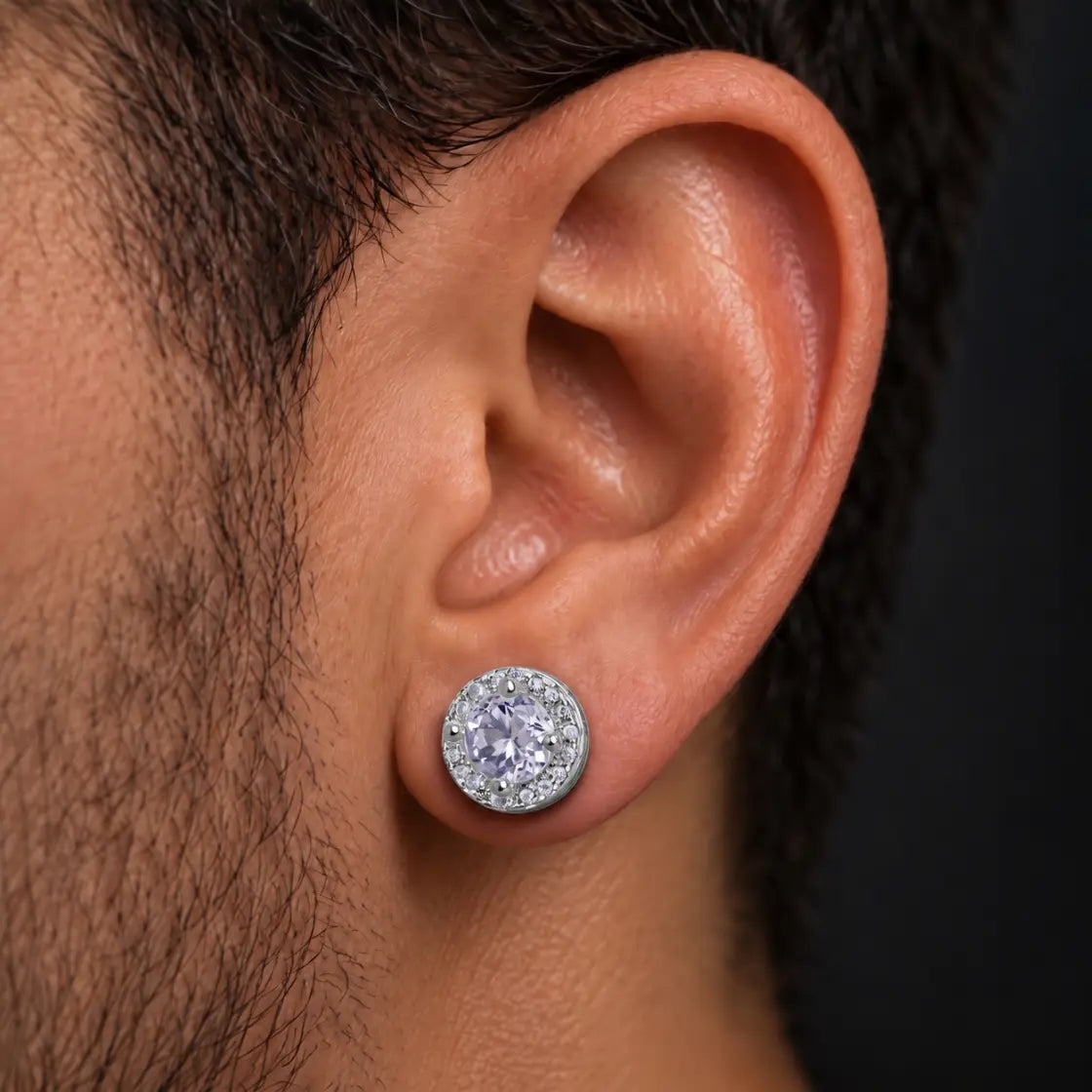 Elite Jewelry | Pantallas Redondas 9mm - 100% Moissanite (Plata) — guía de tamaño