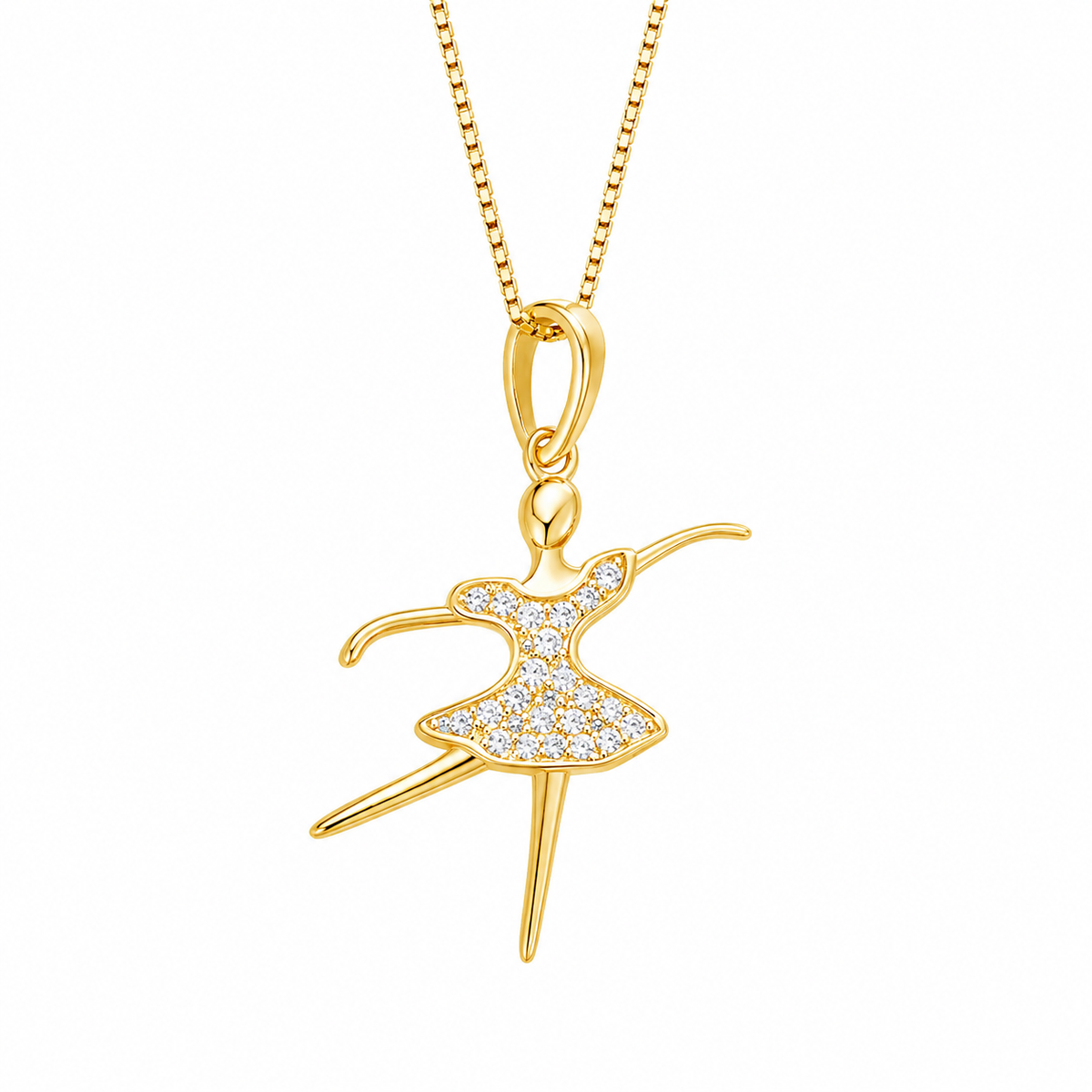 Elite Jewelry | Pendant Bailarina 100% Moissanite + Cadena Gratis — fotografía 1