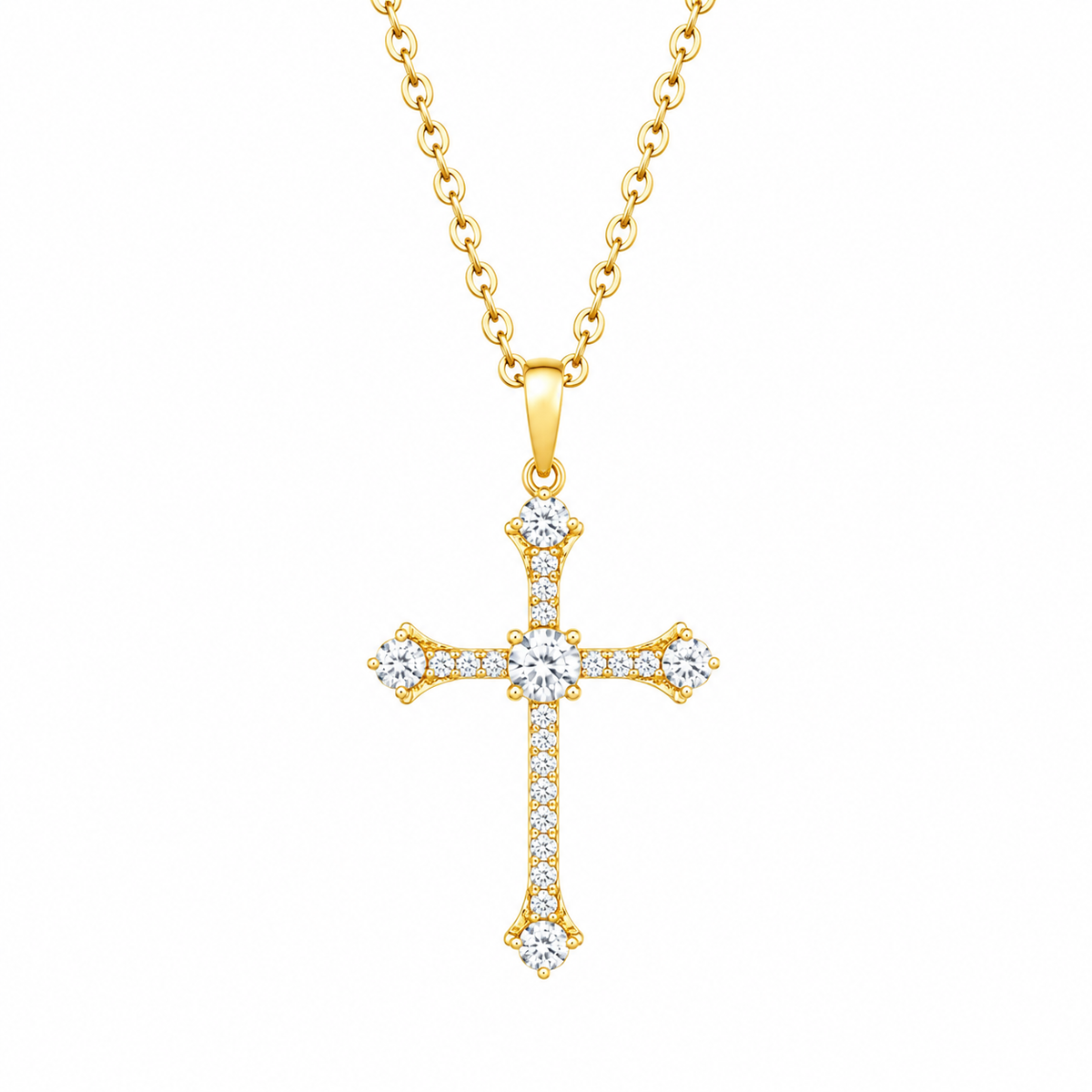 Elite Jewelry | Pendant Cruz Luz Divina 100% Moissanite + Cadena Gratis — fotografía 1