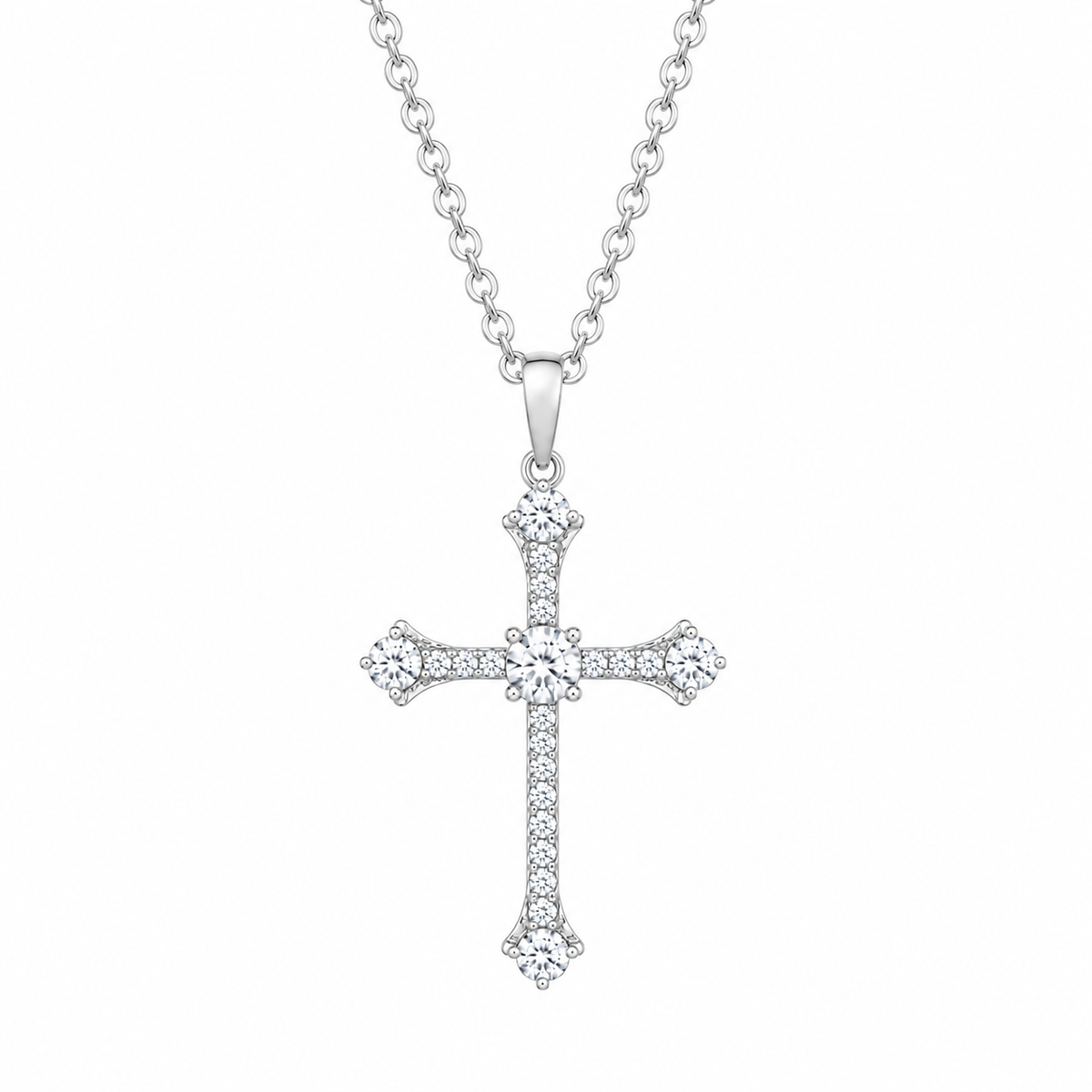 Elite Jewelry | Pendant Cruz Luz Divina 100% Moissanite + Cadena Gratis — fotografía 2