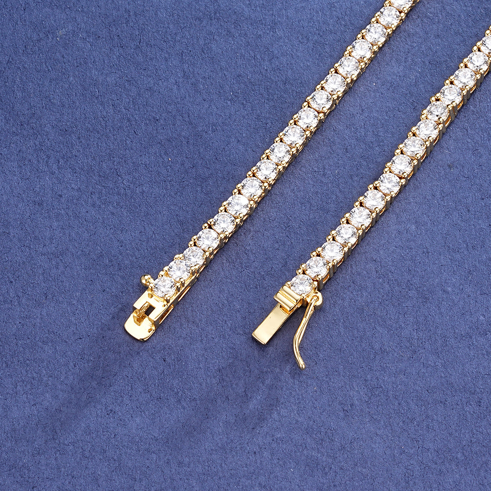 Elite Jewelry | Pulsera Tennis 3mm Dorado — fotografía 3