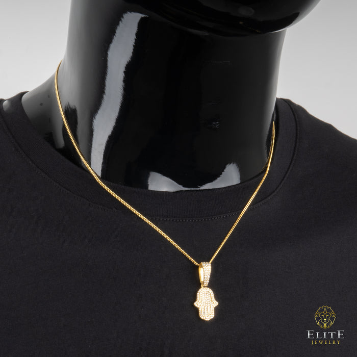 Fátima Con Piedras Moissanite + Cadena