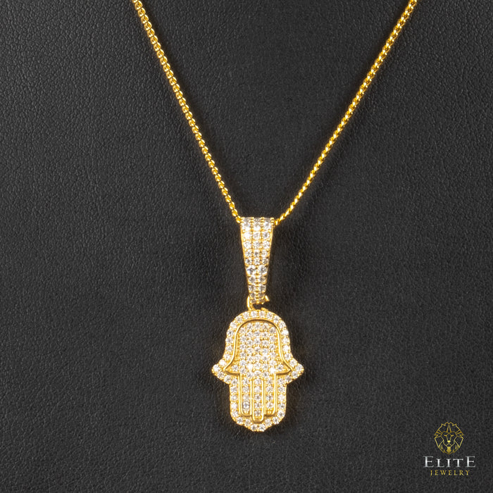 Fátima Con Piedras Moissanite + Cadena