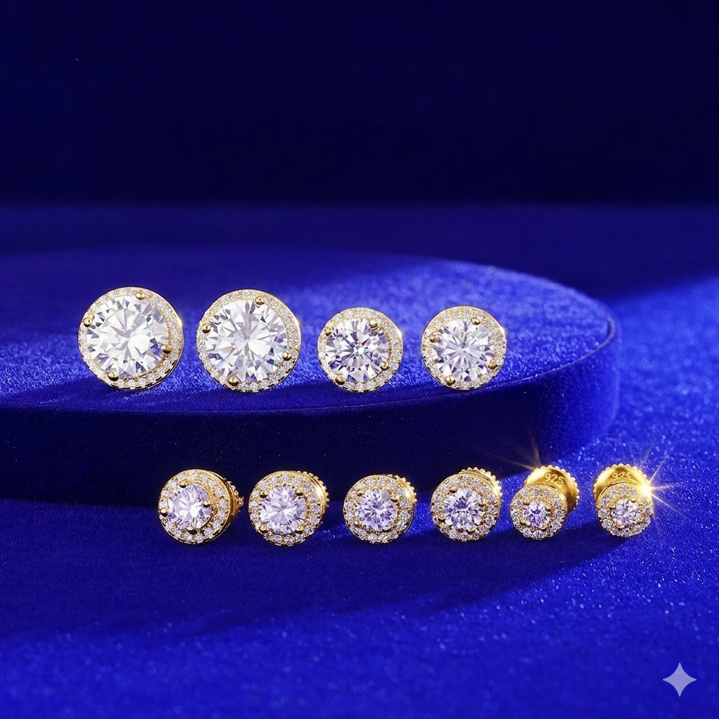 Pantallas Redondas 7mm - 100% Moissanite (Compra 1 y Llévate 1 Gratis)