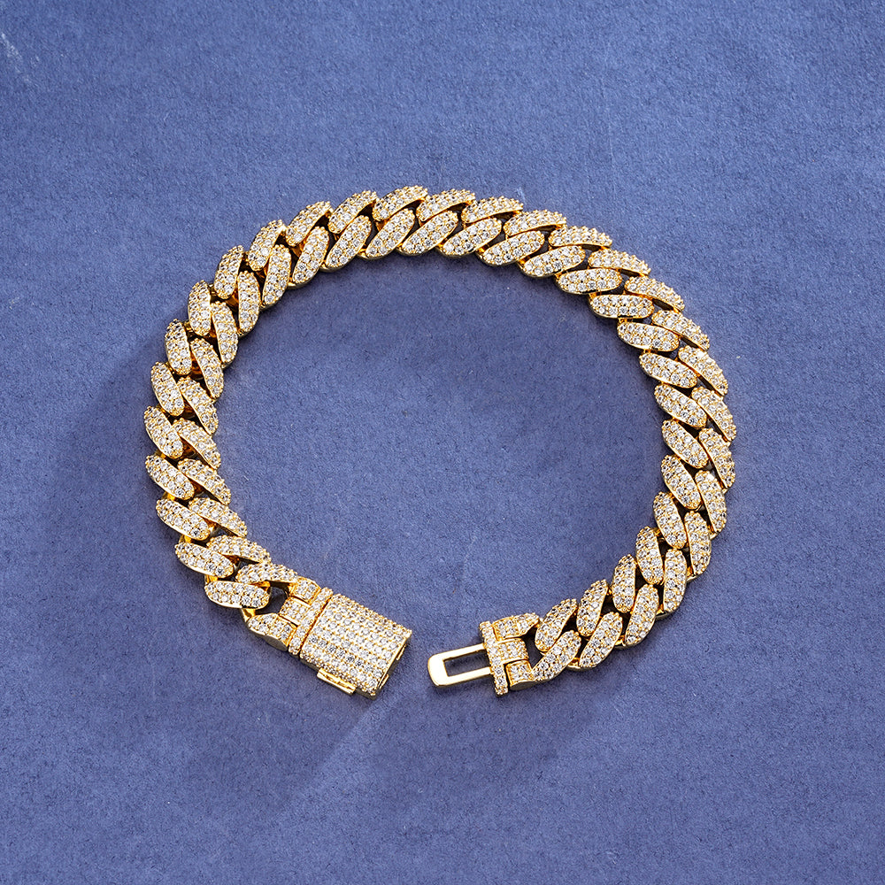 Pulsera Cubana Iced Clasica 10mm