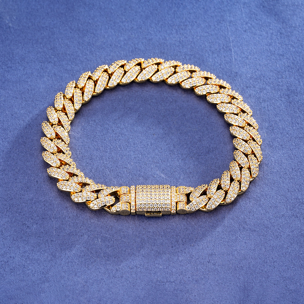 Pulsera Cubana Iced Clasica 10mm