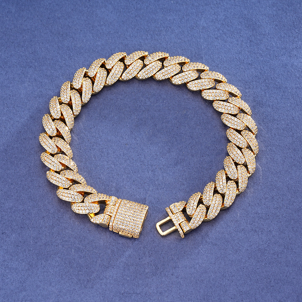 Pulsera Cubana Iced Clasica 12mm
