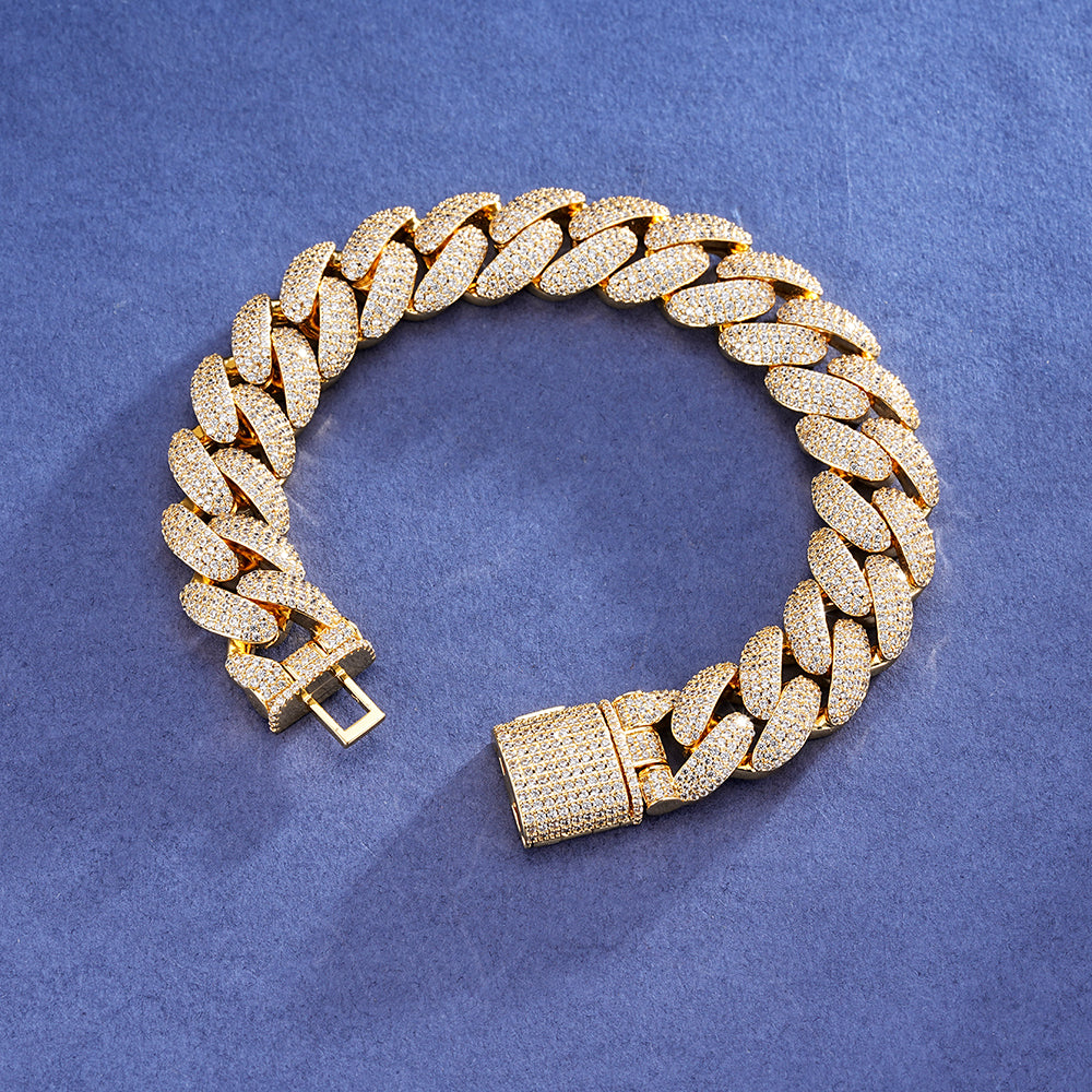 Pulsera Cubana Iced Clasica 14mm